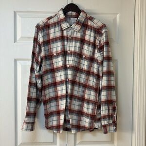 GAP Men's Casual Plaid Shirt - Red, White, and Blue